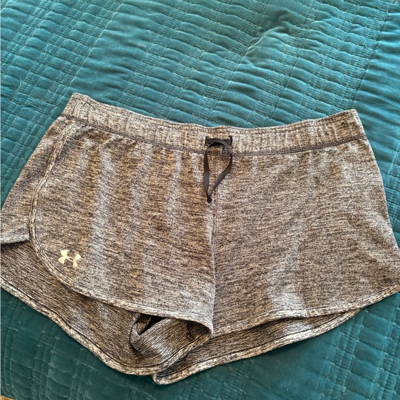 Under Armour Women's Athletic Heathered Gray Shorts - Picture 1 of 2
